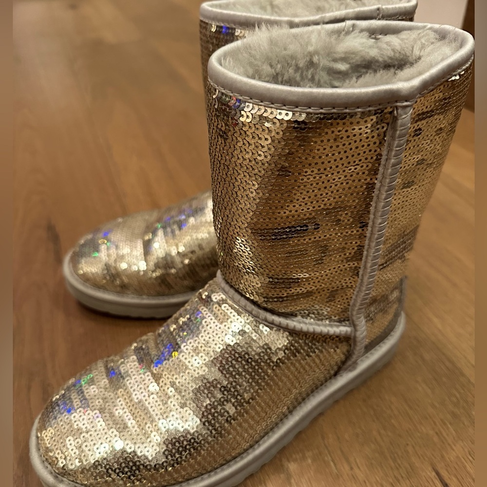 UGG gold sequin boots